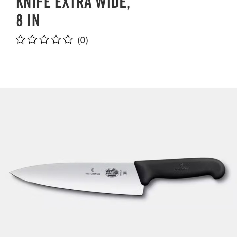Victorinox 8" Chef's Knife in Black